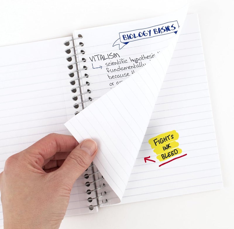 Five Star Spiral Notebook, 1 Subject, College Ruled Paper, Personal Size, 4-3/8" x 7", 80 Sheets, Fights Ink Bleed, Water Resistant Cover, Gray (450048AA3-ECM) - Image 3